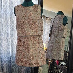 Elliatt Beige and Pink Floral Midi Dress